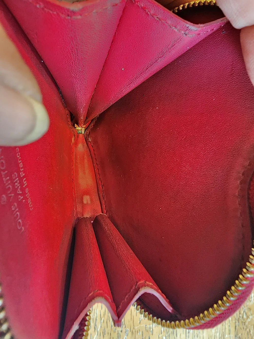 Louis Vuitton Rose Indian Sweet Monogram Vernis Heart Coin Purse